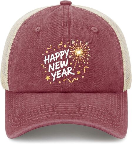 Happy New Year Baseball Hat Cycling Caps for Men in Saudi Arabia
