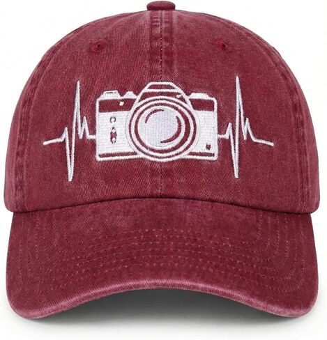 InnoBeta Photographer Gifts Cap for Women, Men - Camera - Adjustable Vintage Cotton Embroidered Hat - Photography Gift in Saudi Arabia