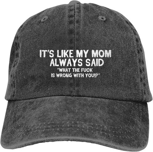 Funny Hat Its Like My Mom Always Said Whats The Fuck is Wrong with You Hats Women Dad Graphic Caps in Saudi Arabia