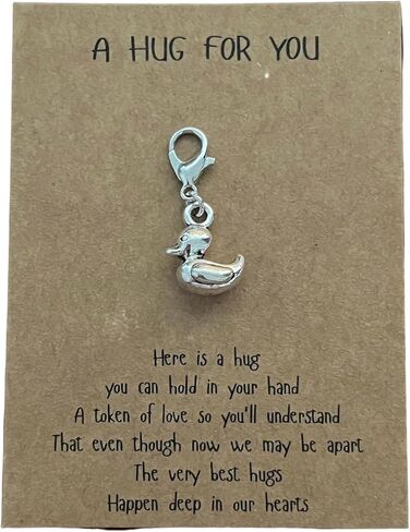 AMOBESTER 3D Duck Clip on Zipper Pull Charms Duck Pocket Hug Necklace Bracelet Jewelry Charms in Saudi Arabia
