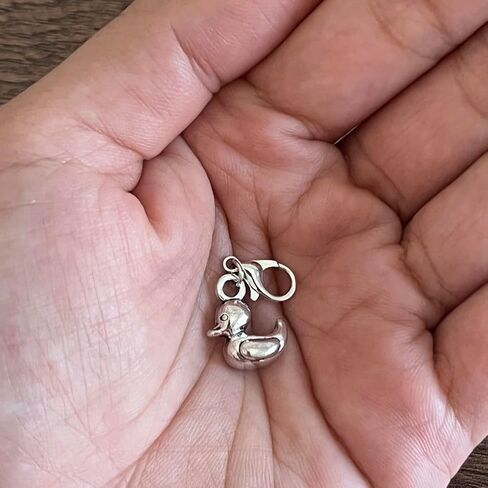 AMOBESTER 3D Duck Clip on Zipper Pull Charms Duck Pocket Hug Necklace Bracelet Jewelry Charms in Saudi Arabia