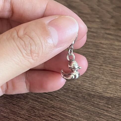 AMOBESTER 3D Duck Clip on Zipper Pull Charms Duck Pocket Hug Necklace Bracelet Jewelry Charms in Saudi Arabia