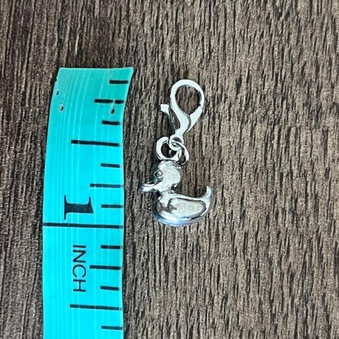 AMOBESTER 3D Duck Clip on Zipper Pull Charms Duck Pocket Hug Necklace Bracelet Jewelry Charms in Saudi Arabia
