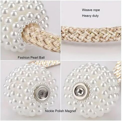 Curtain Tie Backs, 2 Pack Curtain Tie Backs Decorative Window Treatment Holdbacks for Home and Office Decoration in Saudi Arabia