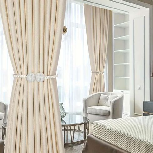Curtain Tie Backs, 2 Pack Curtain Tie Backs Decorative Window Treatment Holdbacks for Home and Office Decoration in Saudi Arabia