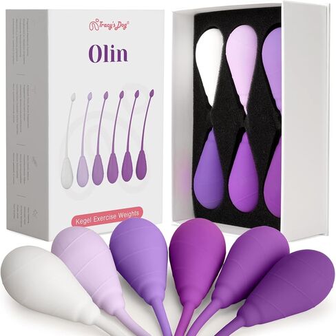 نظام أوزان كيجل للكلاب من تريسي - مجموعة تدريب القوة التقدمية المكونة من 6 كرات سيليكون ممتازة لتمرين قاع الحوض للنساء، تصميم مريح، للمبتدئين والمتقدمين، أولين in Kuwait