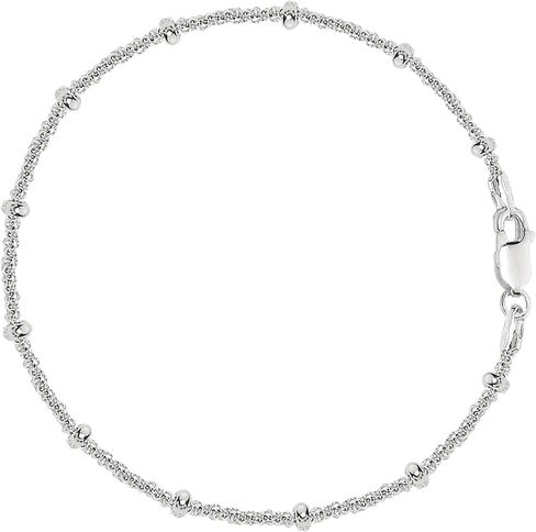 Saturn Style Chain Anklet In Sterling Silver in Saudi Arabia