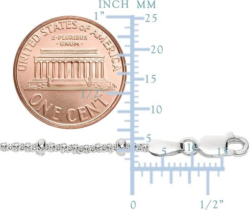 Saturn Style Chain Anklet In Sterling Silver in Saudi Arabia
