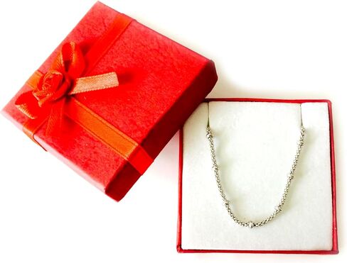 Saturn Style Chain Anklet In Sterling Silver in Saudi Arabia