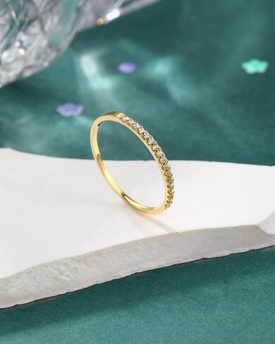 COCHARM 14K Solid Gold Rings Moissanite Promise Ring Gold Moissanite Engagement Ring for Women Moissanite Wedding band for Women Size 7-12 in Saudi Arabia