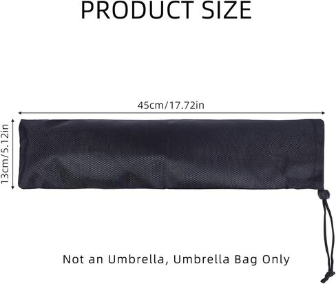 3Pcs 5.1 x 17.7 Inches Waterproof Umbrella Bag, Oxford Cloth Travel Umbrellas Storage Pouches, Black Wet Umbrellas Cases for Storage Carry Travel Home Outdoor in Saudi Arabia