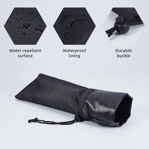 3Pcs 5.1 x 17.7 Inches Waterproof Umbrella Bag, Oxford Cloth Travel Umbrellas Storage Pouches, Black Wet Umbrellas Cases for Storage Carry Travel Home Outdoor in Saudi Arabia