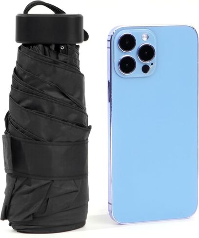 Windproof Mini Travel Folding Umbrella, Sun and Rain Protection for Outdoor and Travel Use, Small Compact Lightweight Design Fits in Pocket or Bag, Men Women in Saudi Arabia