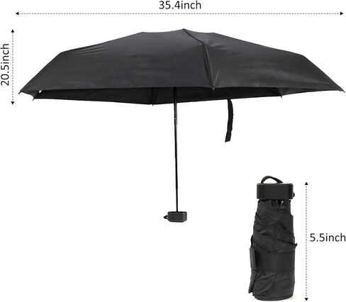 Windproof Mini Travel Folding Umbrella, Sun and Rain Protection for Outdoor and Travel Use, Small Compact Lightweight Design Fits in Pocket or Bag, Men Women in Saudi Arabia