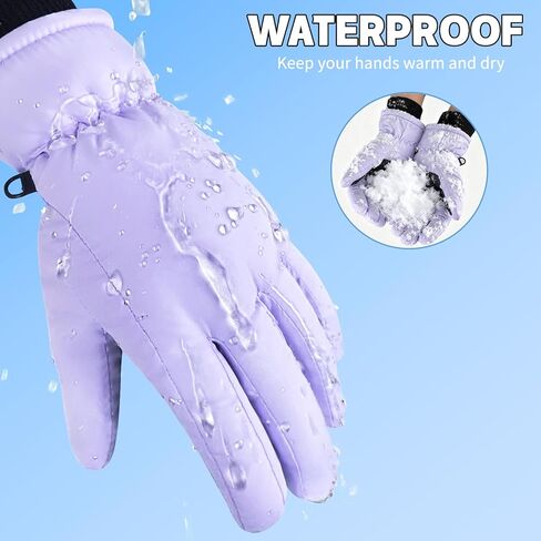 Beurlike Kids Waterproof Winter Gloves Windproof Snow Thermal Fleece Ski Gloves For Little Children Boys Girls 4-8 Years in Saudi Arabia