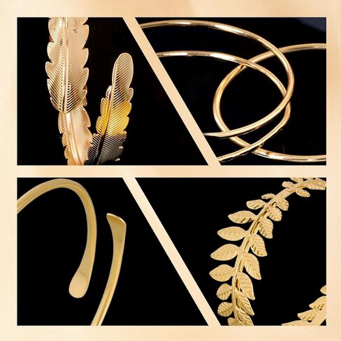 choyaxo 6Pcs Upper Arm Cuff Jewelry Gold Adjustable Cuff Bracelet for Women in Saudi Arabia