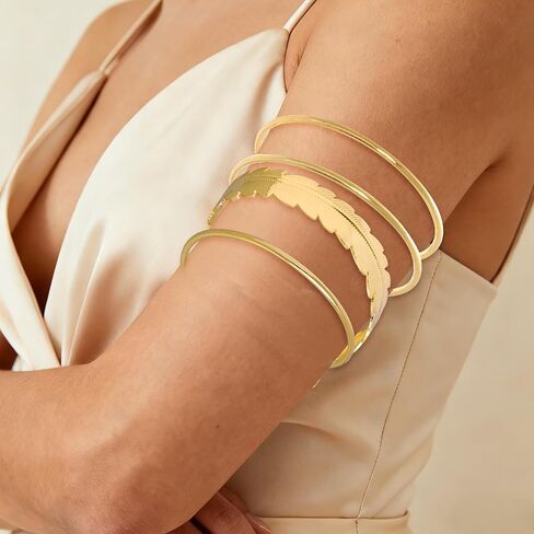 choyaxo 6Pcs Upper Arm Cuff Jewelry Gold Adjustable Cuff Bracelet for Women in Saudi Arabia