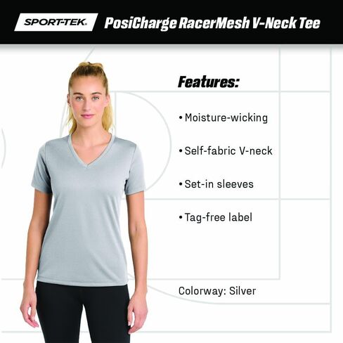 SPORT-TEK للسيدات PosiCharge RacerMesh TEE F20 in Kuwait