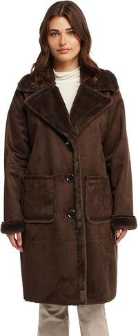 NVLT womens Nvlt Women’s Longline Faux Shearling Coat in Saudi Arabia