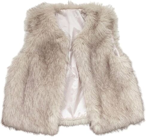 SweatyRocks Women's Fuzzy Faux Fur Vests Teddy Coats Open Front Sleeveless Waistcoat Outerwear in Saudi Arabia