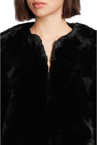 [BLANKNYC] womens Black Cherry Collarless Faux Fur Jacket in Saudi Arabia