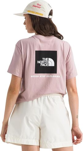 تي شيرت نسائي من The North Face Evolution Box NSE بأكمام قصيرة - تي شيرت برسومات الشعار، نسيج قطني، قميص يومي مناسب للاستخدام اليومي in Saudi Arabia