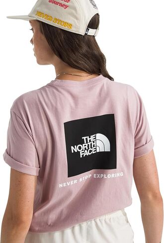 تي شيرت نسائي من The North Face Evolution Box NSE بأكمام قصيرة - تي شيرت برسومات الشعار، نسيج قطني، قميص يومي مناسب للاستخدام اليومي in Saudi Arabia