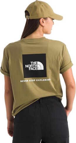 تي شيرت نسائي من The North Face Evolution Box NSE بأكمام قصيرة - تي شيرت برسومات الشعار، نسيج قطني، قميص يومي مناسب للاستخدام اليومي in Saudi Arabia