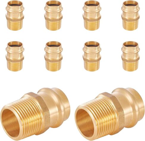 Press Fittings Adapter,3/4" Press Fit x 3/4" Male NPT Threaded(LF Brass,5 PACK) in Saudi Arabia