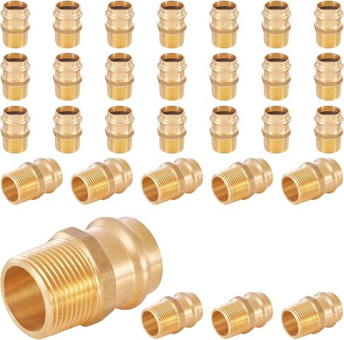 Press Fittings Adapter,3/4" Press Fit x 3/4" Male NPT Threaded(LF Brass,5 PACK) in Saudi Arabia