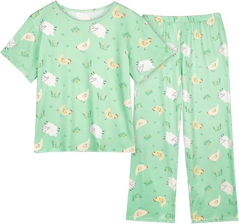Basumee Girls Pajamas Toddler & Little Girls Kids Pajamas Set 2PCS Short Sleeve Long Pants PJS Sleepwear Clothes for Ages 2-9 in Saudi Arabia