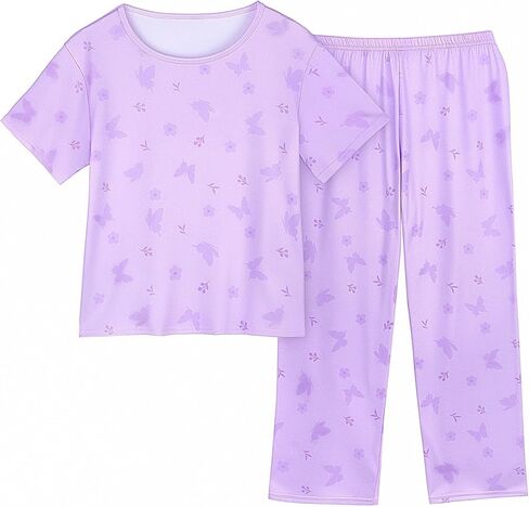 Basumee Girls Pajamas Toddler & Little Girls Kids Pajamas Set 2PCS Short Sleeve Long Pants PJS Sleepwear Clothes for Ages 2-9 in Saudi Arabia