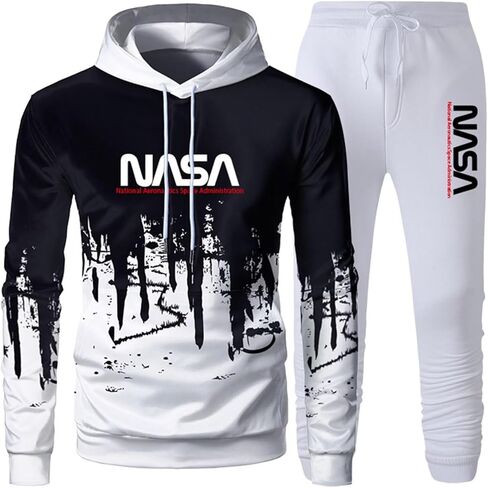 NASA Hoodie, NASA logo Hoodie, Long Sleeve Sweatshirt, Men's,Two piece set of sweaters and pants in Saudi Arabia