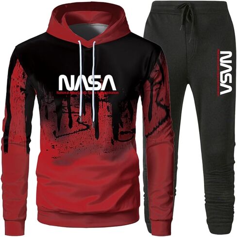 NASA Hoodie, NASA logo Hoodie, Long Sleeve Sweatshirt, Men's,Two piece set of sweaters and pants in Saudi Arabia