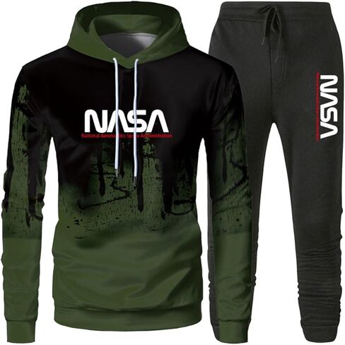 NASA Hoodie, NASA logo Hoodie, Long Sleeve Sweatshirt, Men's,Two piece set of sweaters and pants in Saudi Arabia