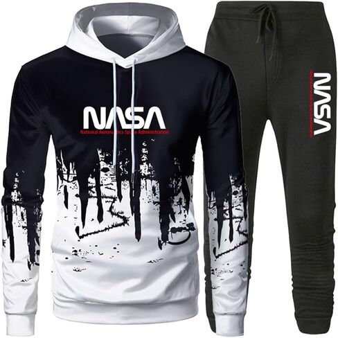 NASA Hoodie, NASA logo Hoodie, Long Sleeve Sweatshirt, Men's,Two piece set of sweaters and pants in Saudi Arabia