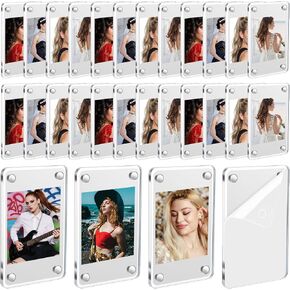27 حزمة من إطارات الصور المغناطيسية من الأكريليك للثلاجة، إطارات مغناطيسية بولارويد شفافة - إطار صور للثلاجة الصغيرة مزدوج الجوانب لصور Fujifilm Instax Mini (2.36 × 3.54 بوصة) in Kuwait