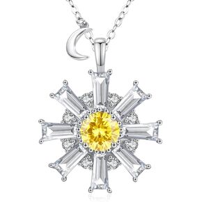 Dreamboat Sterling Silver Sun Moon Necklace for Women Crescent Moon Necklace Celestial Necklace Sun Necklace Gold Sun Moon Jewelry Gifts in Saudi Arabia
