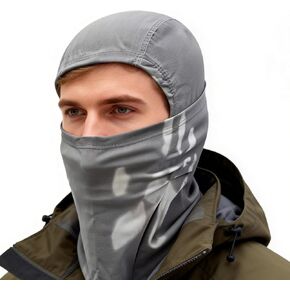 Balaclava Ski Mask for Men & Women with Temperature Sensitive Color Changing - Windproof Light Warmth Winter Face Mask（Thin Fleece-Grey） in Kuwait