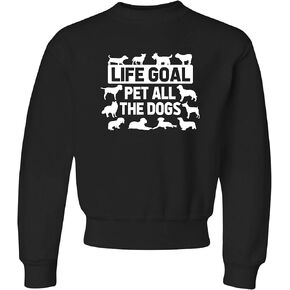 سترة Go All Out Youth Life Goal Pet All The Dogs Dog Lovers ذات رقبة مستديرة in Kuwait