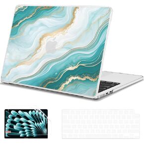 G jgoo متوافق مع Macbook Air 13 Inch Case 2025 2024 2023 2022 M4 A3240 M3 A3113 M2 A2681 ، قذيفة صلبة بلاستيكية بريق للهواء Macbook 13.6 بوصة + غطاء لوحة المفاتيح + واقي الشاشة ، الوردي in Kuwait