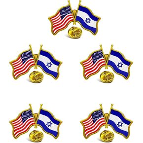 Israeli Flag Brooches & Pins - Star of David, USA & Israel Flag Lapel Pin Badges in Saudi Arabia