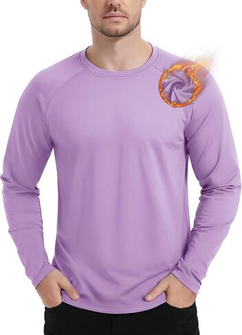 TACVASEN Mens Thermal Long Sleeve Shirt Fleece Lined Winter Underwear Crewneck Base Layer Lightweight Undershirts in Kuwait