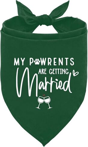 My Parents are Getting Married Dog Bandana, Dog Wedding Bandana, Navy Dog Bandana, Dog Engagement Bandana, Dog Wedding Outfit, Pet Dog Triangle Scarf, Gift for Dog Lover (F24) in Kuwait