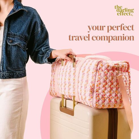 On-the-Go Quilted Weekender Bag Petal Parade Pink in Saudi Arabia