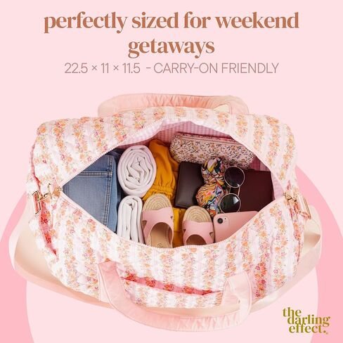 On-the-Go Quilted Weekender Bag Petal Parade Pink in Saudi Arabia