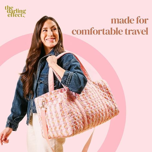 On-the-Go Quilted Weekender Bag Petal Parade Pink in Saudi Arabia