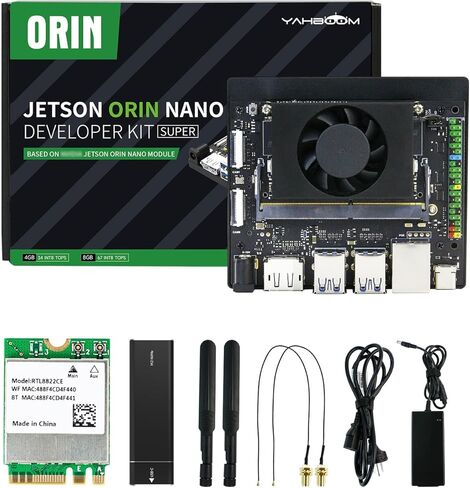 Yahboom Jetson Orin Nano 8GB SUB Developer Kit Based on NVIDIA Module with 128G Solid State Drive Acrylic Case Provide ROS Courses(Orin Nano 8GB SUB Basis Kit) in Kuwait