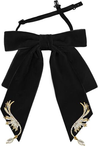 Velvet Bow Ties for Women Girls, Adjustable Womens Neck Tie Pre-Tied Ladies Bowties for Prom Party Cosplay in Saudi Arabia