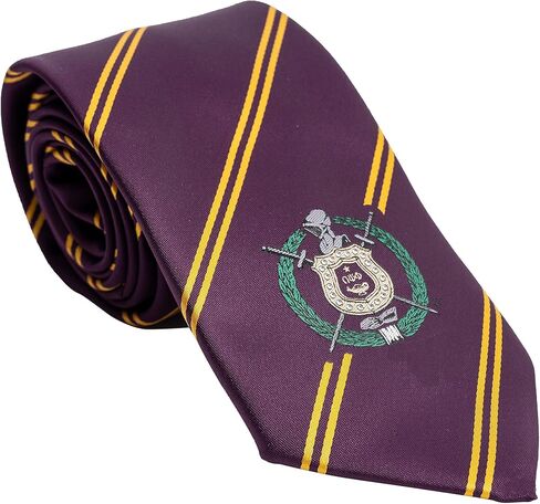 Desert Cactus Omega Psi Phi Neck Tie Omega Ques Fraternity Greek Formal Occasion 100% Polyester Necktie with Logo, Officially Licensed (Style B) in Saudi Arabia